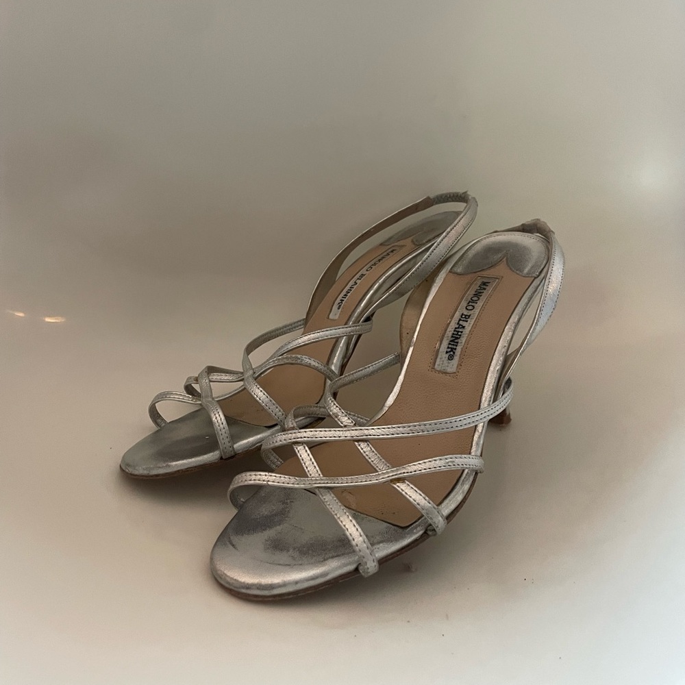 Silver Manolo Blahnik Heels
